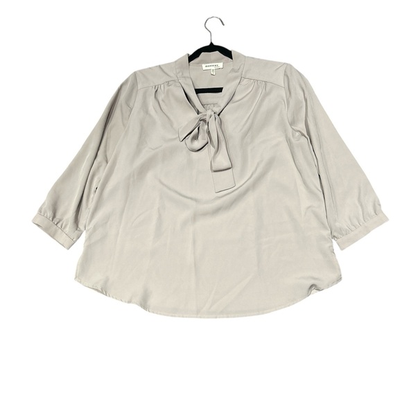 Monteau Women's Taupe Blouse - Picture 5 of 7